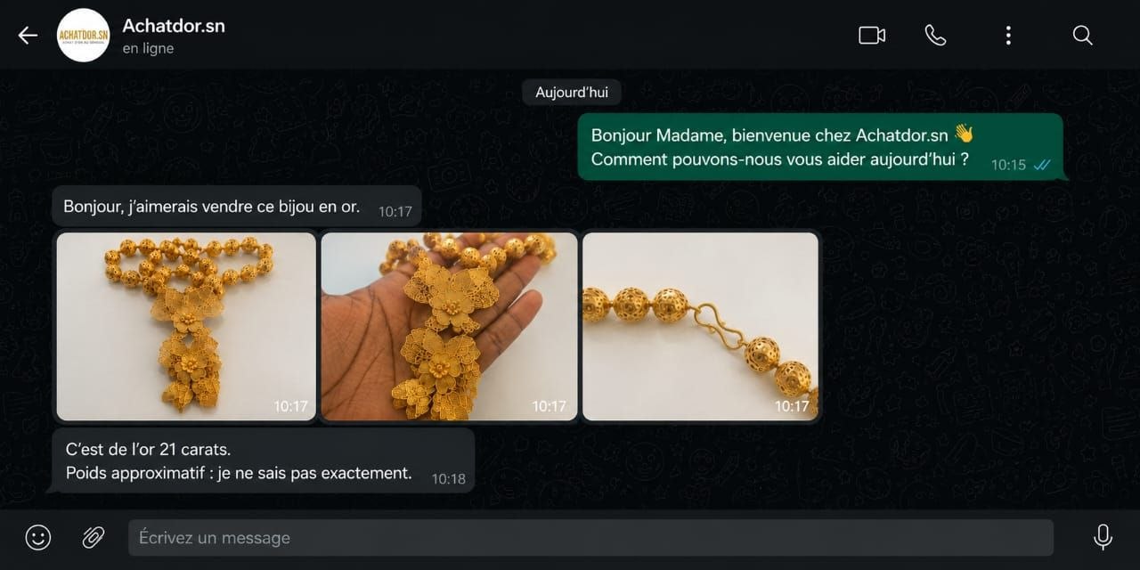 Débris d'or et bijoux cassés 18 carats à revendre